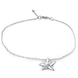 Bling Jewelry Sterling Silver Happy Starfish Charm Anklet 9in