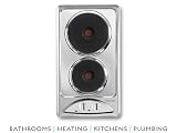 Baumatic 30cm Domino Hob 2 Solid Plate Fast Zones Stainless Steel