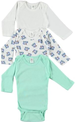 Daydreamers Baby Boys' "Dolphin Pals" 3-Piece L/S Bodysuits - white/mint, 0 - 6 months
