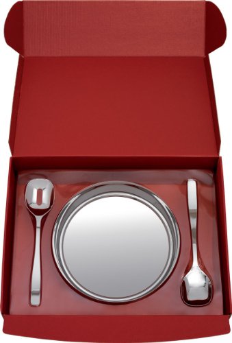 Alessi JM15 24SET bestehend aus Salatsch&uuml;ssel und Salatbesteck aus Edelstahl