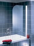 Produkt-Bild: Schulte D1650 04 50 Badewannenfaltwand 1-teilig, H 140 x B 80 cm, Echtglas Klar hell, alpinwei&szlig;