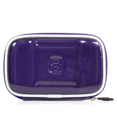 Kroo CARBON Hard Case for 4.3-Inch GPS/Portable Hard Drive/Ultra HD Camcorders (Purple)