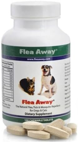 Flea Away plus Tick Mosquito Natural Repellent for Dog & Cat - 100 Chews USA