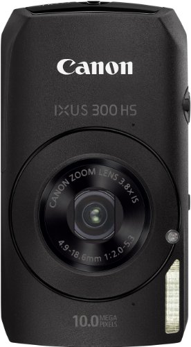 Canon IXUS 300 HS Digitalkamera (10 Megapixel CMOS, 3,8-fach opt. Zoom, 7,6 cm (3 Zoll) Display) schwarz