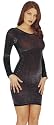 Gewagtes Lurex Glanz Kleid hauteng schwarz