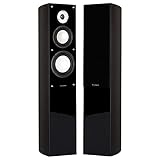 Fluance XL5FDW High Performance Three-Way Floorstanding Tower Speakers - Dark Walnut