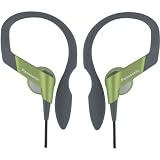 Panasonic RP-HS33-G In-Ear Water-Resistant Sport-Clip Earbud Headphones (Lime Green)