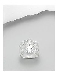 Flower Ring In 92.5 Sterling Silver