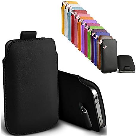 uFashion3C iPhone 6/6S 4.7'' PU Leather Sleeve Pouch Case with Pull Tab (Without Other Case) -13 Colors- Retail Packaging (Black)