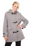 DE LA CREME GREY WOOL WOMENS WINTER DUFFEL COAT