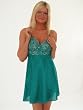 SeXy Chemise Nightgown Lace Trim Sapphire or Jade