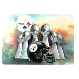 Pittsburgh Steelers (6 Superbowl Trophies, Helmet) Sports Poster Print - 11x17