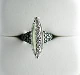 18k White Gold Calcedony and Diamond Palmiero Jewellery Design Ring