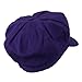Cotton Elastic Newsboy Cap-Purple W15S51F