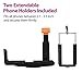 EEZ-Y Wired Selfie Stick Bundle w/ Flexible Tripod + Bluetooth Remote + Two Adjustable Phone Holders - Awesome Photography Tools for iPhone Samsung Sony LG Nexus Devices - Best Value Bundle (Black)