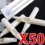 50 X Plastic Tattoo Disposable Sterilized Nozzle Tips