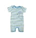 Under The Nile Organic Lap Shoulder Romper, Seahorse Stripe, 6 Months