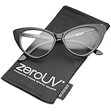 zeroUV - Super Cat Eye Glasses Vintage Inspired Mod Fashion Clear Lens Eyewear