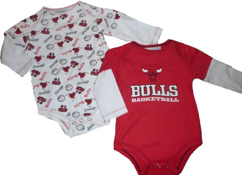 Chicago Bulls Baby 0 3 Months 2pc Creeper / Onesie Set