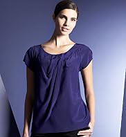 Autograph Pure Silk Pleated Front Drape Top
