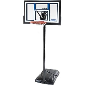 Click here to buy Lifetime 1525 Courtside Portable Basketball System with 50 inch Backboard, Made in the USA.