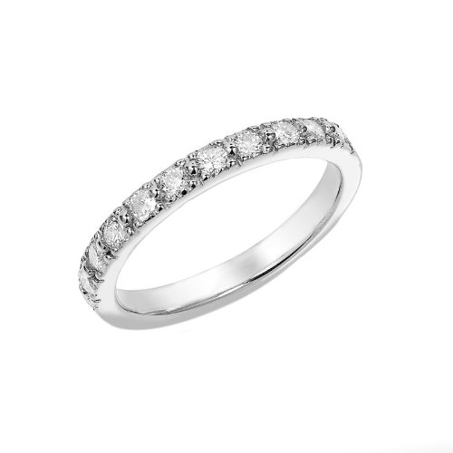 14k White Gold Engagement Eternity Band Channel Set Round White Diamond Ring (1/4 ctw, G Color, SI2 I1 Clarity) 413e8hMbNmL 14k White Gold Engagement Eternity Band Channel Set Round White Diamond Ring (1/4 ctw, G Color, SI2 I1 Clarity)