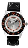Club A58866-1S4A Boys Black Leather Strap watch, 50 m