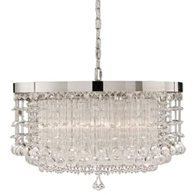 Uttermost 21138 Fascination Crystal Hanging Shade, Chrome Plated Finish
