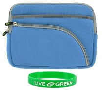 Non-OEM Amazon Kindle DX 9.7 Tri-Pocket Sleeve Case - Blue