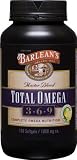 Barlean's Organic Oils Total Omega 1000 mg Softgels, 180-Cou
