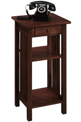 Mission - style 15w Telephone Stand, 15W, CHESTNUT