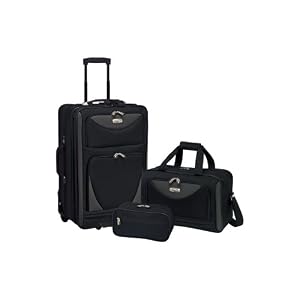 Travelers Club Luggage Skyview 3-Piece Exp. Rolling Carry-On Set