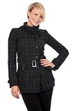 Anastasia - Verte Manteau D`Hiver En Laine - Pour Femme