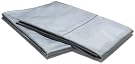 Pinzon Hemstitch 400-Thread-Coun​t Egyptian Cotton Sateen Standard Pillowcase, Set of 2, Smokey Blue