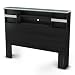 Cosmos Bookcase Headboard - Black Onyx and Charcoal (Full)