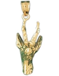 Dazzlers Solid 14 karats gold Deer Charm Pendant Available in three colors from jewelsberry (weights: 5.7 grams only)