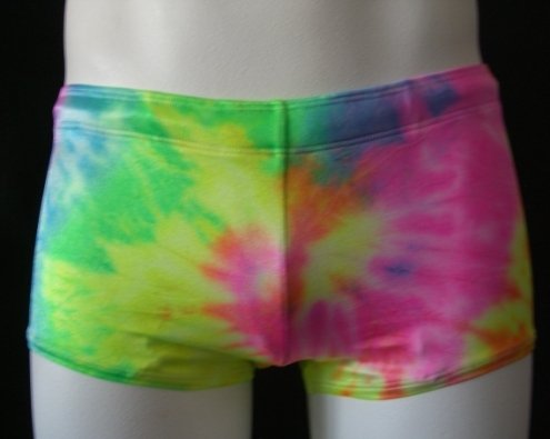 Tie Dye Drawstring Square Cut Boy Leg Sizes SM-XXL in 3 Color Combinations