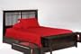 Solstice Twin Platform Bed w/ Dark Chocolate Finish + 4-Drawer Set & Footboard Bench