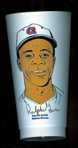 1973 Ralph Garr Atlanta Braves 7 Eleven Baseball Cup