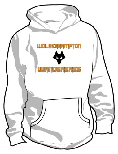 Wolverhampton Wanderers Basic Logo Soccer Hoodie, Adult Large - White
