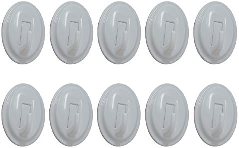 [Most Heavy Duty] Nicedec 11lb / 5kg (Max) 10-pack No Scratch Hooks with Electrostatic Adherence, Waterproof and Oilproof, Suitable for More Kinds of Surface and Circumstance