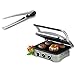 Cuisinart Griddler Stainless-Steel 4-in-1 Grill/Griddle and Panini Press + D&B Stainless Steel Tongs With Built in LED Light with a Bonus 2 Pk AAA Batteries