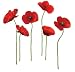 RoomMates RMK1729GM Poppies at Play Peel and Stick Giant Wall Decals