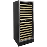 Butler Series 25″ Dual Zone Wine Cellar with 160-Bottle Capacity 15 Metal Racks Door Lock and Central Digital Control Panel