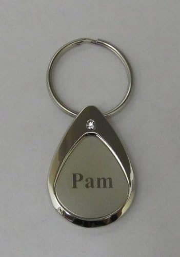 Mulberry Marie-Chantal Key Ring Pam Two-Tone Silver with Crystal LKR133