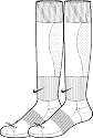 2-Pair Nike Pro Compression Soccer Socks-White/black