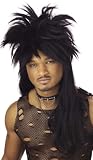 Adult Black Punk Mullet Costume Wig