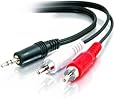 C2G / Cables To Go 40423 Value Series One 3.5mm Stereo Male to Two RCA Stereo Male Y-Cable, Black (6 Feet/1.82 Meters)