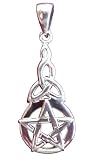 STERLING SILVER TRIQUETRA PENTACLE PENDANT WICCA WICCAN JEWELRY