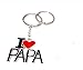 I Love PAPA Keychain - Great Father's Day Gift